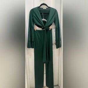 Elegant Deep Green Jumpsuit